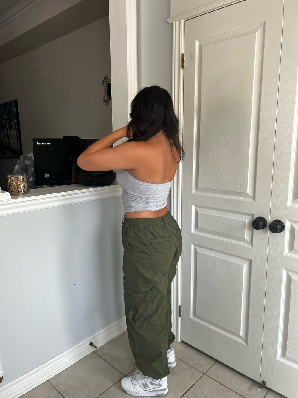 TNA Olive Cargo Jogger Pants